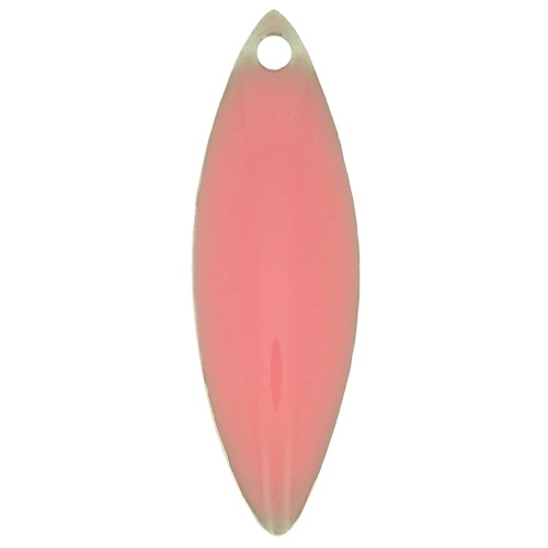 Zecchino in metallo e resina epossidica navetta 16x5 mm - Rosa chiaro x6