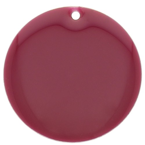 Zecchino rotondo in metallo e resina epossidica 25 mm - Fecce di vino x1