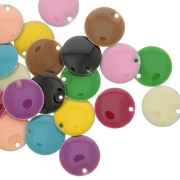 Assortimento di zecchini in resina tondi mm. 12 - Multicolore x20|raw }}