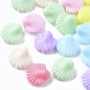 Assortimento di perline di conchiglie - 14 mm Multicolour Pastel x50