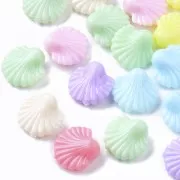 Assortimento di perline di conchiglie - 14 mm Multicolour Pastel x50