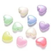 YUTOU 400 Perline A Cuore In Acrilico – 7 Mm – Multicolore – Per Bracciali E Gioielli Fai Da Te
