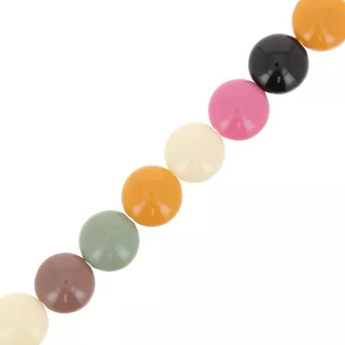 Assortimento di perline rotonde acriliche 17x9.5 mm Multicolore x10