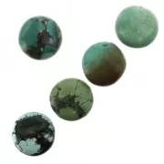 Cabochon rotondo da 15 mm in turchese naturale x1
