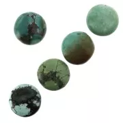 Cabochon rotondo da 15 mm in turchese naturale x1