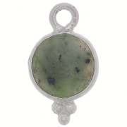 Charm rotondo sfaccettato con palline 7mm - Argento 925 - Turchese africano|raw }}