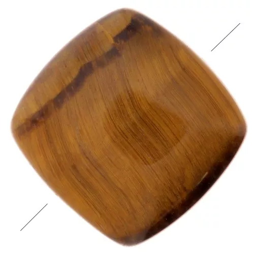 Perlina piatta quadrata pietra semipreziose 8mm -Occhio di tigre x1