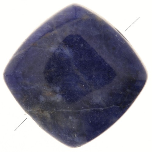 Perlina piatta quadrata pietra semipreziose 8mm - Sodalite x1