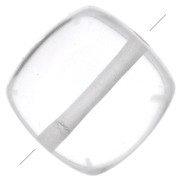 Perlina piatta quadrata pietra semipreziose 8mm - Cristallo di rocca x1|raw }}