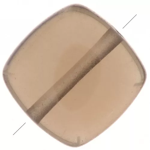 Perlina piatta quadrata pietra semipreziose 8mm - Quarzo fume' x1