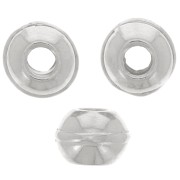 Perla metallo fori grandi mm. 9 Rodiato x5|raw }}