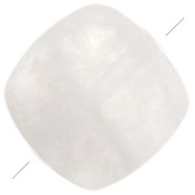 Perlina piatta quadrata pietra semipreziose 8mm - Pietra di luna x1