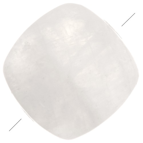 Perlina piatta quadrata pietra semipreziose 8mm - Pietra di luna x1