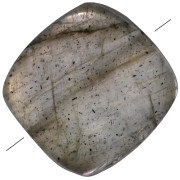 Perlina piatta quadrata pietra semipreziose 8mm - Labradorite x1