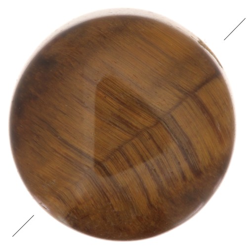 Perla piatta rotonda - disco - 8 mm in pietragemma - Occhio di tigre x1