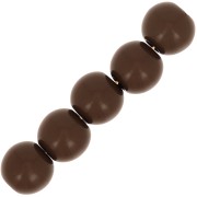 Tonde Polaris Opaco mm.  6 Marrone x10