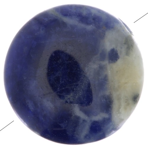 Perla piatta rotonda - disco - gemma 8 mm - Sodalite x1