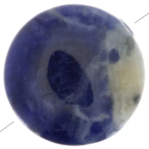 Perla piatta rotonda - disco - gemma 8 mm - Sodalite x1