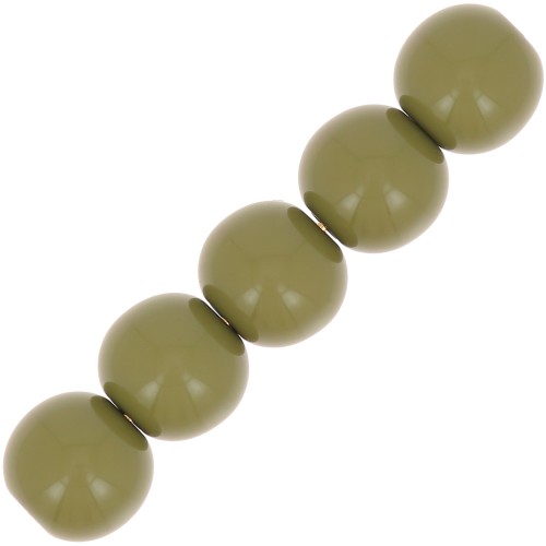 Tonde Polaris Opaco mm.  6 Khaki x10