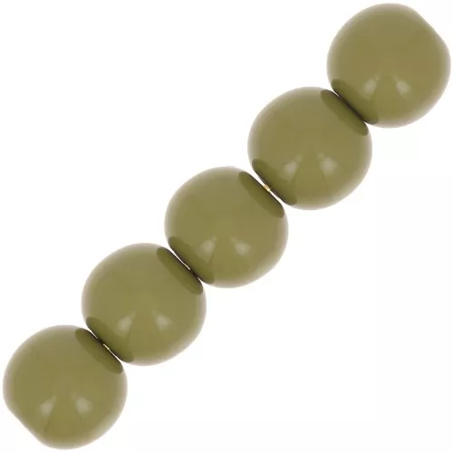 Tonde Polaris Opaco mm.  6 Khaki x10