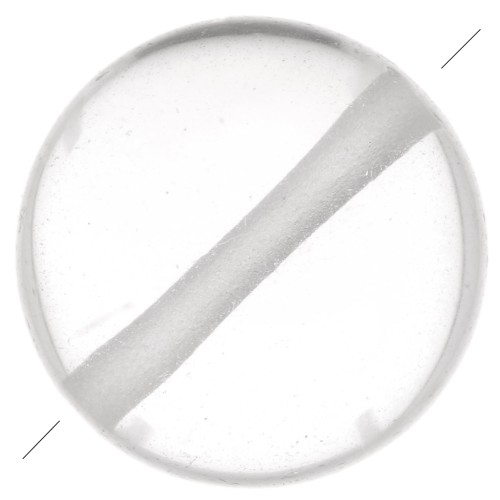 Perlina piatta rotonda - disco - 8 mm in pietra gemma - Rock Crystal x1