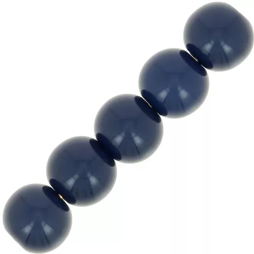 Tonde Polaris Opaco mm.  6 Blu Notte x10