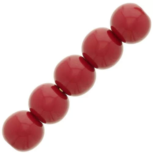 Tonde Polaris Opaco mm. 6 Rosso scuro x10