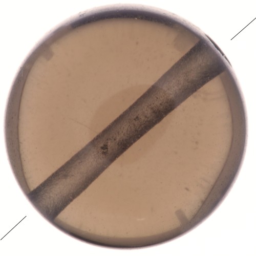 Perla piatta rotonda - disco - gemma 8 mm - Quarzo sfumato x1