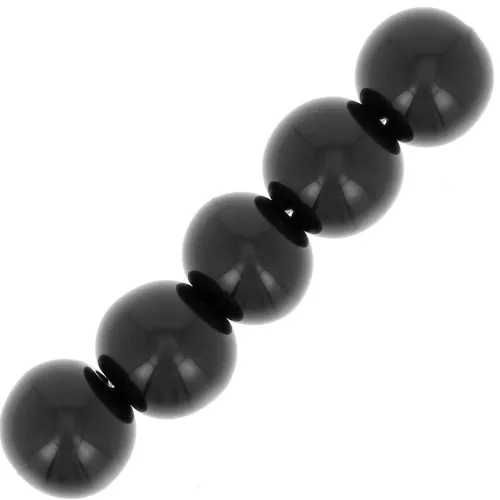 Tonde Polaris Opaco mm.  6 Nero x10