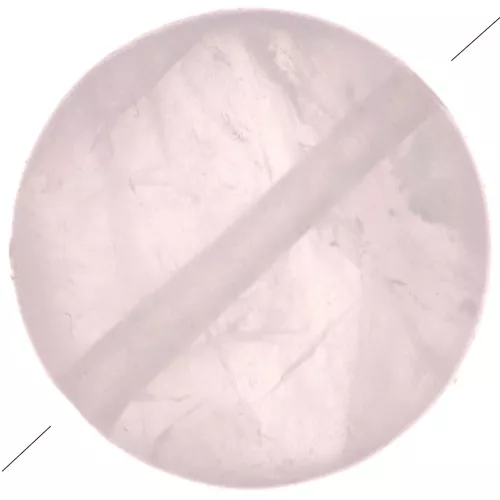Perla piatta rotonda - disco - gemma 8 mm - Quarzo rosa x1