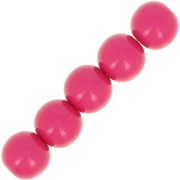 Perle di resina opaca 6 mm fucsia x10