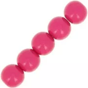 Perle di resina opaca 6 mm fucsia x10