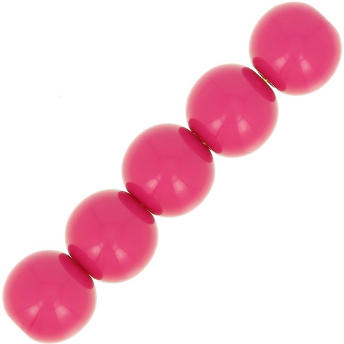 Perle di resina opaca 6 mm fucsia x10