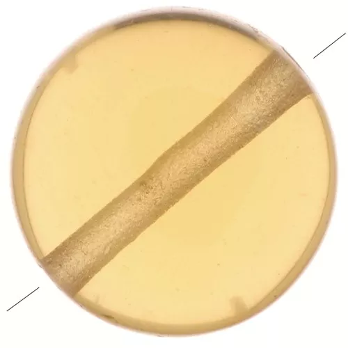Perla piatta rotonda - disco - 8 mm in imitazione pietra gemma - Hydro Citrine x1