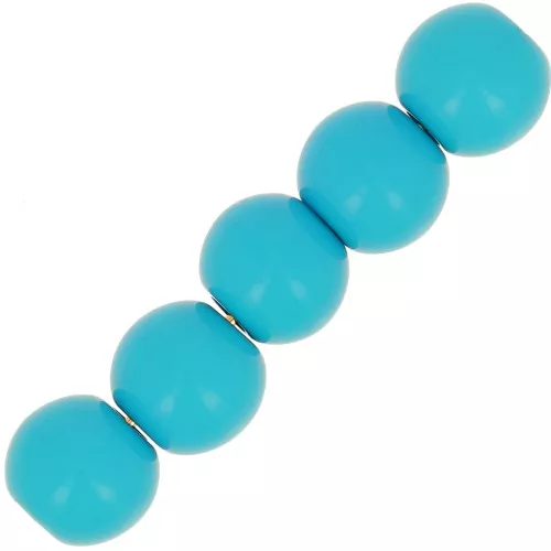 Tonde Polaris Opaco mm.  6 Turquoise x10