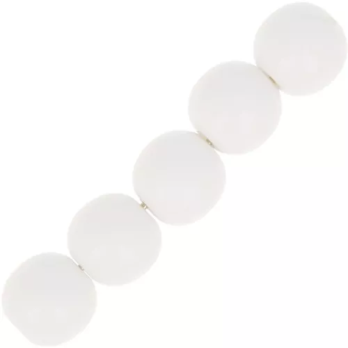 Tonde Polaris Opaco mm. 6 Bianco x10
