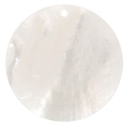 Pendente tondo piatto di madreperla 25 mm - Naturale x1|raw }}