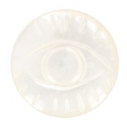 Cabochon Occhio tondo inciso di madreperla 16 mm - Naturale x1