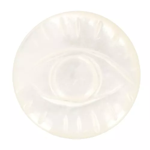 Cabochon Occhio tondo inciso di madreperla 16 mm - Naturale x1
