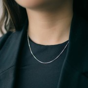 Catena veneziana 1 mm - Argento 925 x44 cm