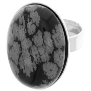 Anello Castone retro piatto mm. 25x18 argentato x1