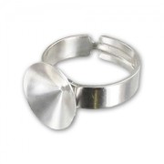 Base anello per cabochon PureCrystal 1122 mm. 14 rodio x1