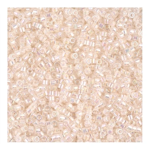 Miyuki Delica 11/0 DB0052 - Pale Peach Lined Crystal AB