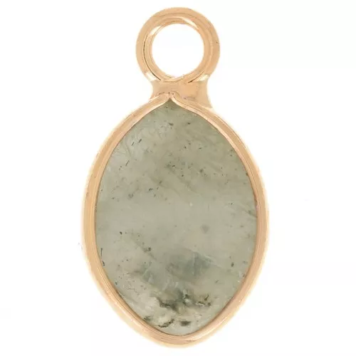 ciondolo a goccia sfaccettata 17x9 mm imitazione gemma Labradorite -Dorato x1