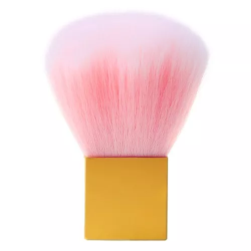 Grande pennello Blush- make-up - da decorare 81x30 mm - manico quadrato -Dorato x1