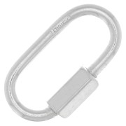 Chiusura ovale da avvitare 18x9 mm - Argento 925 x1|raw }}