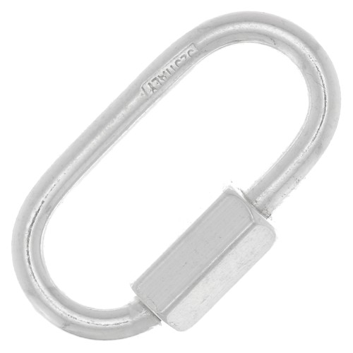 Chiusura ovale da avvitare 18x9 mm - Argento 925 x1