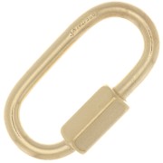 Chiusura ovale da avvitare 18x9.5 mm - Argento 925 Dorato con oro finox1|raw }}