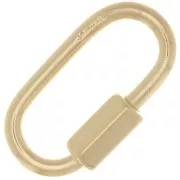 Chiusura ovale da avvitare 18x9.5 mm - Argento 925 Dorato con oro finox1