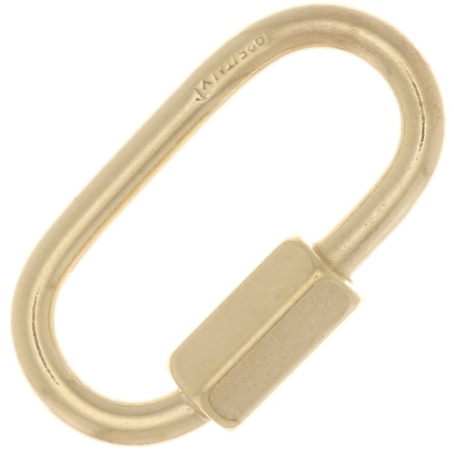 Chiusura ovale da avvitare 18x9.5 mm - Argento 925 Dorato con oro finox1